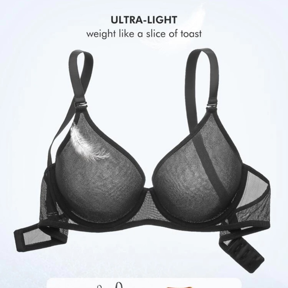 NWT LUVLETTE  Mesh Bra Full coverage 36DD